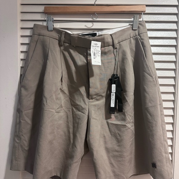 NWT AMIRI Beige Flat Front Shorts
